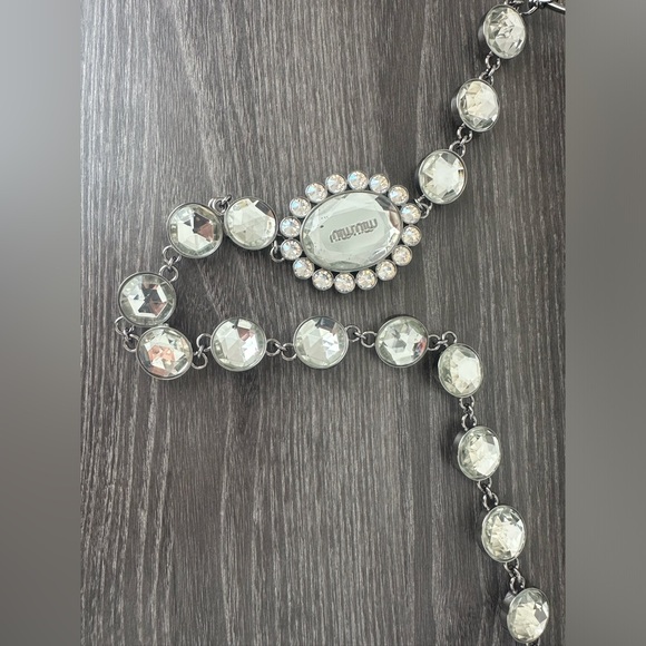 Miu Miu! Ruched leather crystal detail shoulder bag - Picture 4 of 6